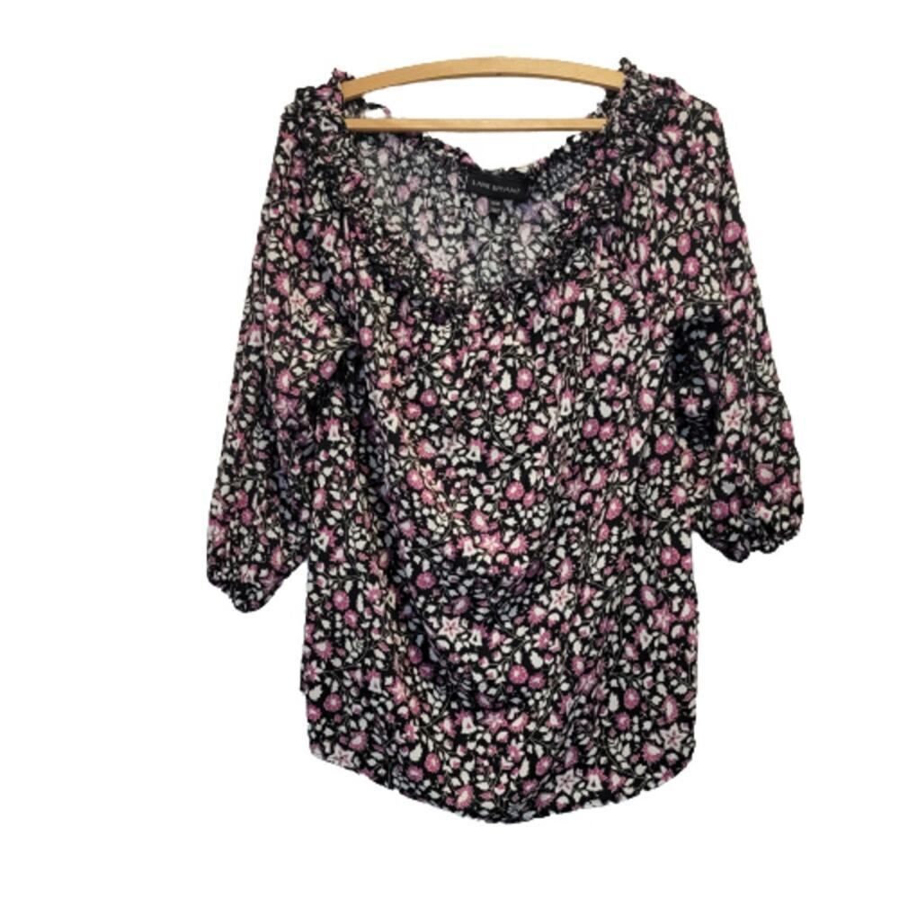 Lane Bryant Plus Blouse Black Size 14